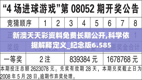 新澳天天彩资料免费长期公开,科学依据解释定义_纪念版6.585