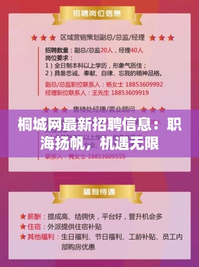 桐城网最新招聘信息：职海扬帆，机遇无限