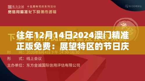 往年12月14日2024澳门精准正版免费:展望特区的节日庆典,真伪之间