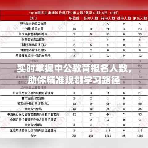 实时掌握中公教育报名人数，助你精准规划学习路径
