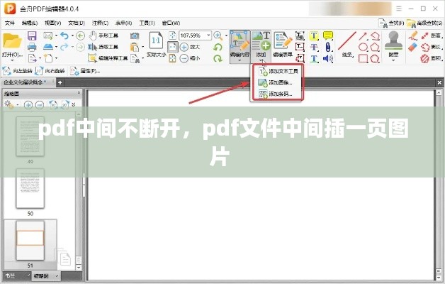 pdf中间不断开,pdf文件中间插一页图片
