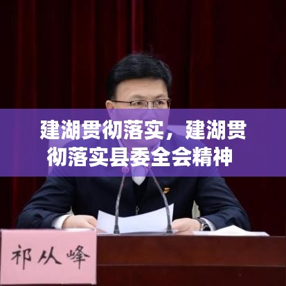 建湖贯彻落实，建湖贯彻落实县委全会精神 